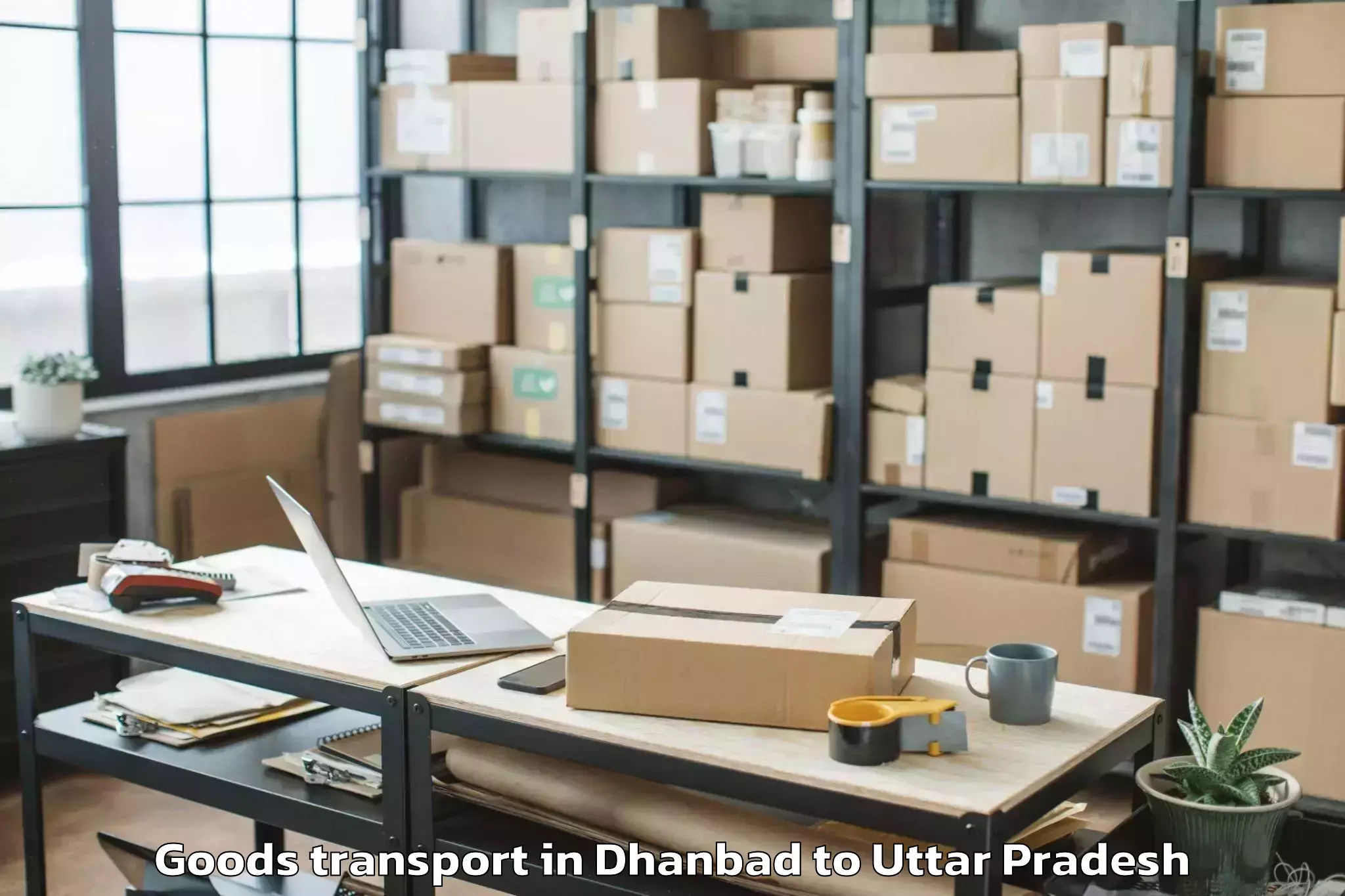 Book Your Dhanbad to Sahara Ganj Mall Goods Transport Today